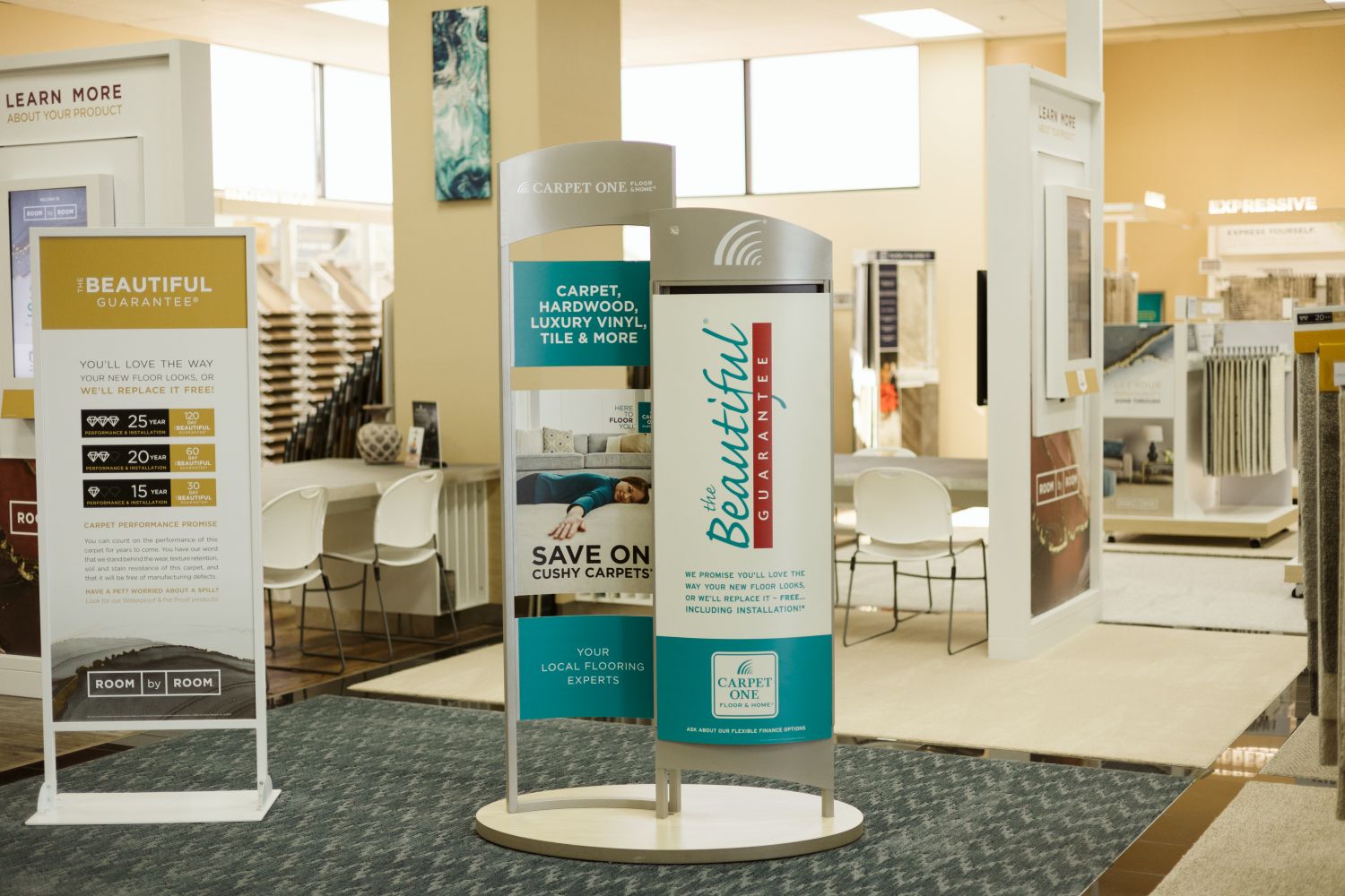 Flooring displays in local flooring store near me 
